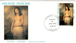 F P+ Polynesien 1981 Mi 340 FDC Weber - Covers & Documents