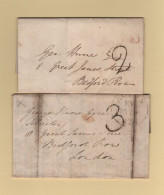 Grande Bretagne - Lot De 2 Lettres - Voir Scan - 1826 - ...-1840 Vorläufer