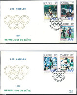 Zaïre - 1239/1244 - JO Los Angeles - 1984 - FDC - 1980-1989