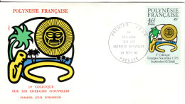 F P+ Polynesien 1982 Mi 358 FDC Neue Energien - Covers & Documents