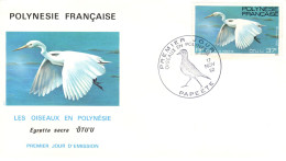 F P+ Polynesien 1982 Mi 362 FDC Vogel - Covers & Documents