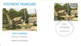 F P+ Polynesien 1988 Mi 500 FDC Ehemaliges Tahiti - Covers & Documents