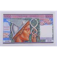 1000 Francs SPECIMEN Non Perforé, Trésor Français Type 1955, O.00, Neuf - 1955-1963 Treasury