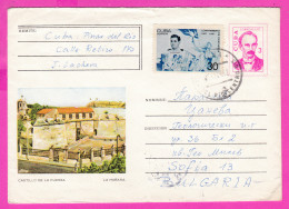 295968 / Cuba Stationery PSC 1975 "Castillo De La Fuerza - La Habana" 3c (1973 José Martí Poet) + 30c Dionisio San Roman - Storia Postale