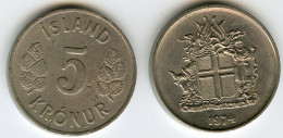 Islande Iceland 5 Kronur 1974 KM 18 - Island