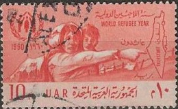 EGYPT 1960 World Refugee Year - 10m - Mother And Child Pointing To Map Of Palestine FU - Gebruikt