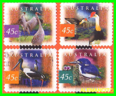 AUSTRALIA ( OCEANIA ) SERIE DE 4 SELLOS PAJAROS AUSTRALIANOS DEL DESIERTO, AÑO 2001 - Oblitérés