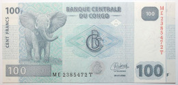 Congo (RD) - 100 Francs - 2022 - PICK 98c - NEUF - Demokratische Republik Kongo & Zaire
