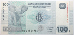 Congo (RD) - 100 Francs - 2022 - PICK 98c - NEUF - Demokratische Republik Kongo & Zaire