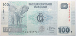 Congo (RD) - 100 Francs - 2022 - PICK 98c - NEUF - République Démocratique Du Congo & Zaïre