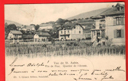 ZVU-16  Saint-Aubin Fin De Praz. Quartier De L'Avenir.  ANIME. Gonard 201. Circ. 1904 Vers Illzach Oberels. - Saint-Aubin/Sauges