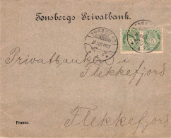 NORWAY - LETTER 1907 TÖNSBERG - FLEKKEFJORD / *537 - Briefe U. Dokumente