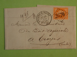 BW1 FRANCE   BELLE LETTRE  1868 GYE A POLISY ++  NAPOLEON 40C ++AFF. INTERESSANT ++ - 1863-1870 Napoléon III Con Laureles