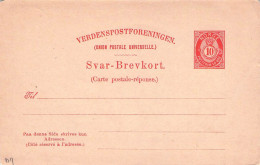 NORWAY - BREVKORT 10 Ö 1893 Mi P37a / *549 - Postwaardestukken