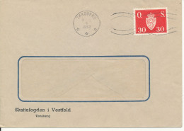 Norway Cover Tönsberg 9-9-1952 (Skattefogden I Vestfold) Single Franked - Covers & Documents