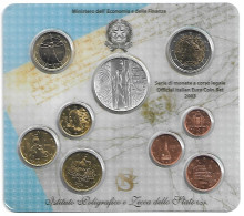 EURO 2003 - SERIE DI MONETE A CORSO LEGALE 2005 OFFICIAL ITALIAN COIN-SET - CON 5 EURO IN ARGENTO EUROPA DEL LAVORO - Jahressets & Polierte Platten