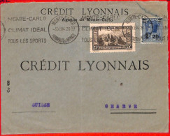 Aa0987 - MONACO - Postal History -  COVER To ITALY 1934 Overprinted Stamp - Lettres & Documents