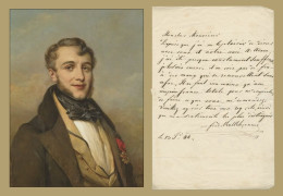 Friedrich Kalkbrenner (1785-1849) - Pianist & Composer - Autograph Letter Signed + Photo - 1844 - Sänger Und Musiker