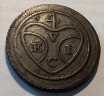 East India Company 19th C. Scarce Bronze Weight Or Token "4 / V E I C", Very Fine (Inde, Coin Monnaie - Indien