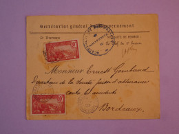 BW4  GUADELOUPE   BELLE  LETTRE GOUVERNEMENT   1907 BASSE TERRE A BORDEAUX FRANCE +CACCHETS + AFF. INTERESSANT++  ++ - Lettres & Documents