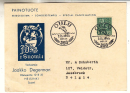 Finlande - Carte Postale De 1955 - Oblit Oulu - Poissons - - Covers & Documents