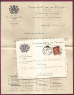 170723 - LETTRE - PERFORE TC TOURING CLUB DE FRANCE 1914 CASTANET HAUTE GARONNE - Lettres & Documents