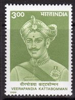 India 1999 Death Bicentenary Of Veerapandia Kattabomman, MNH, SG 1879 (D) - Unused Stamps