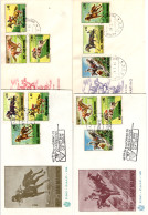 SAN MARINO - 1966, Mi850-55 - 4 FDCs, Horse Racing Etc (BB074) - Lettres & Documents