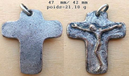 CRX-013 Croix-pendentif En Métal Moderne De 43mm/40mm,poids=21,50g - Religious Art