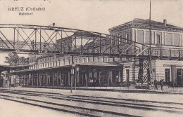 AK Kreuz (Ostbahn) - Bahnhof - Feldpost Bromberg 1916  (64902) - Posen