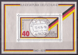 (807) BRD 1974 25 Jahre Bundesrepublik Deutschland O/used (Block 10) (Blk-50) - 1959-1980