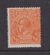 AUSTRALIA - 1914-24 George V 1/2d Watermark Crown Over A  Hinged Mint - Ungebraucht