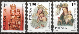 POLOGNE 3673-5 MNH ** (2001) - Virgin Mary - La Vierge Marie 2001 - Nuovi