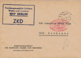 DDR ZKD - 1968 Forschungsanstalt Schifffahrt Wasser- & Grundbau 1017 Berlin Alt-Stralau > Chemie Buna - Eau