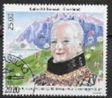 Groënland 2020, Timbre Oblitéré 80 Ans De La Reine - Used Stamps