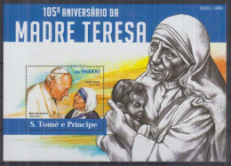 N13. S.Tome Principe MNH 2015 Religion - St. Mother Teresa - Moeder Teresa