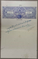 BRITISH INDIA 1353 FASLI 1943 AD BHOR STATE ONE RUPEE STAMP PAPER...USED - Bhor