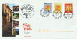 Entier Postal Village De Saint Julia De Loria,église Romane Sant Roma D'Auvinya, Oblitération Illustrée Oficina Postal - Covers & Documents