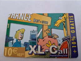 BELGIUM / XL-CALL € 10,-  / CARTOON / CHANGE OFFICE    USED CARD  ** 14182 ** - Ohne Chip