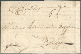 LAC De LONDON Le 23 Octobre 1699 Vers BRUGGE; Port '6' Shillings.  Superbe - 21367 - 1621-1713 (Pays-Bas Espagnols)