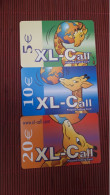 Set Xl Call 3 Prepaidcards 5+10+20 Euro Belgium Used  Rare - [2] Tarjetas Móviles, Recargos & Prepagadas