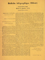 BULLETIN TELEGRAPHIQUE BORDEAUX LE 3 JANVIER 1871 ST MARCELLIN ISERE LETTRE COVER - Guerre De 1870