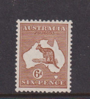 AUSTRALIA - 1929-30 Kangaroo 6d Watermark Multiple Crown Over A  Hinged Mint - Neufs