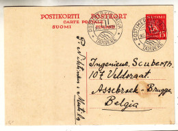 Finlande - Carte Postale De 1954 - Entier Postal - Oblit Postimerkin Paiva - Valeur 12,50 € En ......2008 - Covers & Documents