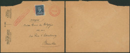 Képi - N°320 Sur Lettre "service Des Postes" Obl Rouge Bruxelles-Chèque (1932) & Griffe Expres Rouge > Bruxelles - 1931-1934 Mütze (Képi)