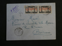 BW5 GABON   BELLE LETTRE PRIVEE   1922  A  BORDEAUX   FRANCE +PAIRE DE TP + + AFF. INTERESSANT++ - Briefe U. Dokumente