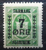 DANMARK DANEMARK 1926, Timbre De Service Surchargé Yvert No 178, 7 Ore Sur 10 O Vert Neuf ** MNH  BTB - Nuovi