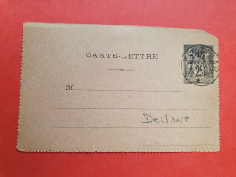 Zanzibar - Oblitération De Zanzibar Sur Demi Entier Postal Au Type Sage Surchargé En 1896 - JJ 34 - Brieven En Documenten