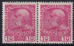 AUSTRIA 1913 - MLH - ANK 144 - Pair! - Nuovi