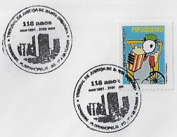 Brazil 2009 Cover Comemmorative Cancel 118 Years Of The Court Of Justice Of Santa Catarina Building In Florianópolis - Lettres & Documents